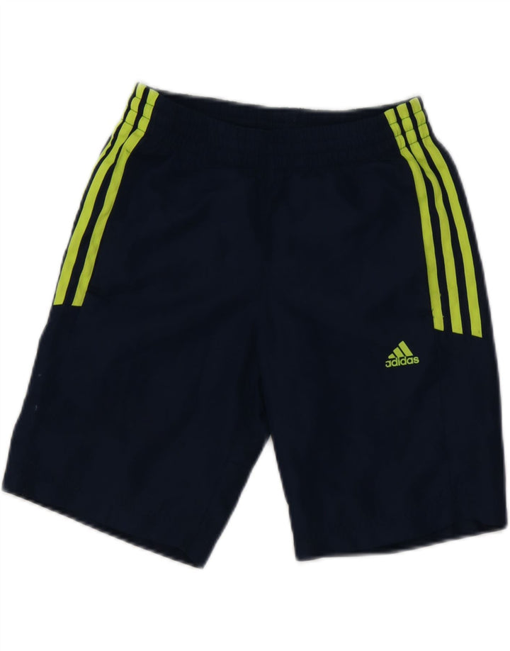 Pantaloncini sportivi Adidas da ragazzo 9-10 anni in poliestere blu navy