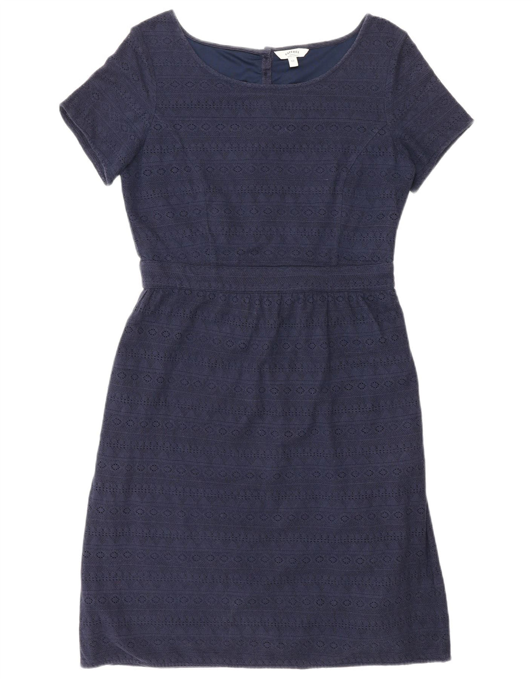 Abito tubino da donna Fat Face UK 12 Cotone geometrico blu navy medio