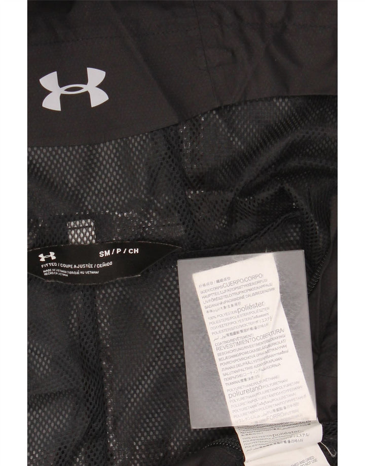 Giacca antipioggia con cappuccio da uomo Under Armour UK 36 Small Poliestere nero