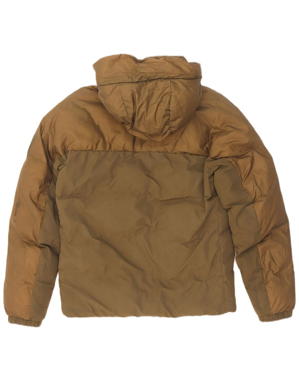 Giacca imbottita con cappuccio da uomo Timberland UK 36 Small Khaki Colourblock Nylon