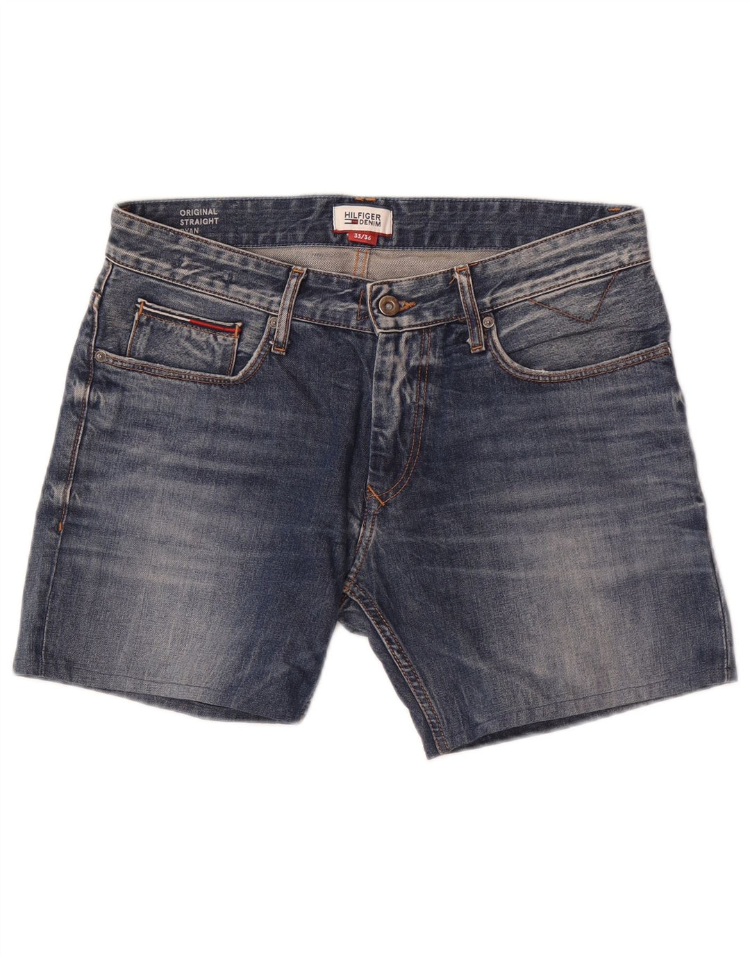 Pantaloncini di jeans Ryan da uomo Tommy Hilfiger W33 blu medio