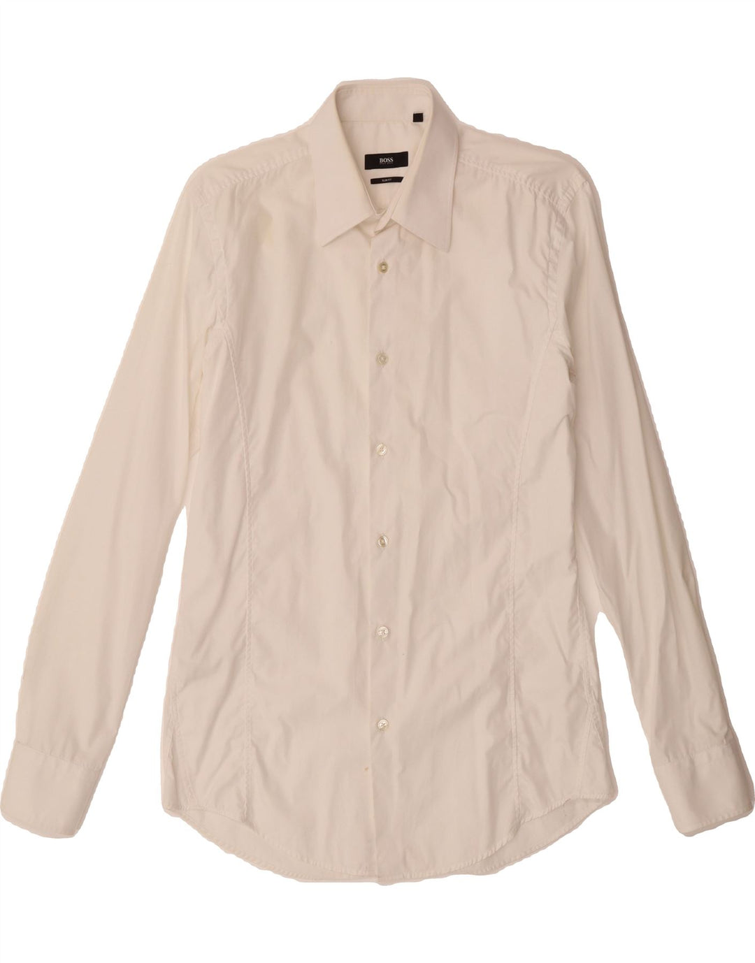 HUGO BOSS Mens Slim Fit Shirt Size 15 1/2 40 Medium White Cotton Vintage Hugo Boss and Second-Hand Hugo Boss from Messina Hembry 
