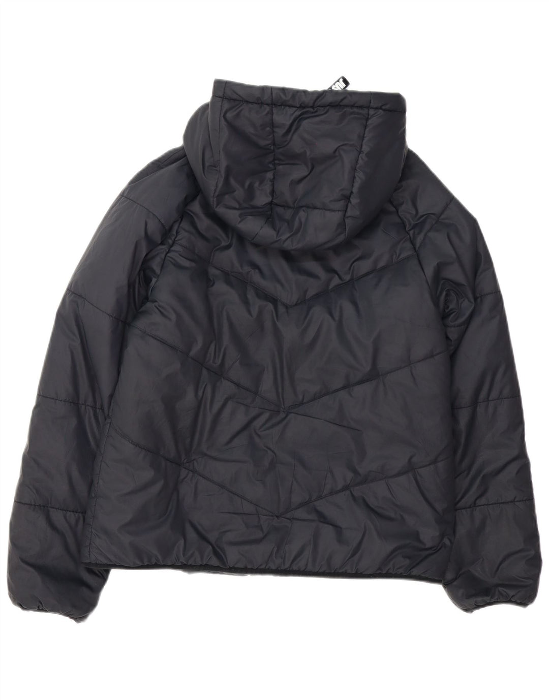 Giacca imbottita oversize con cappuccio Nike da donna UK 10 piccola poliestere nero