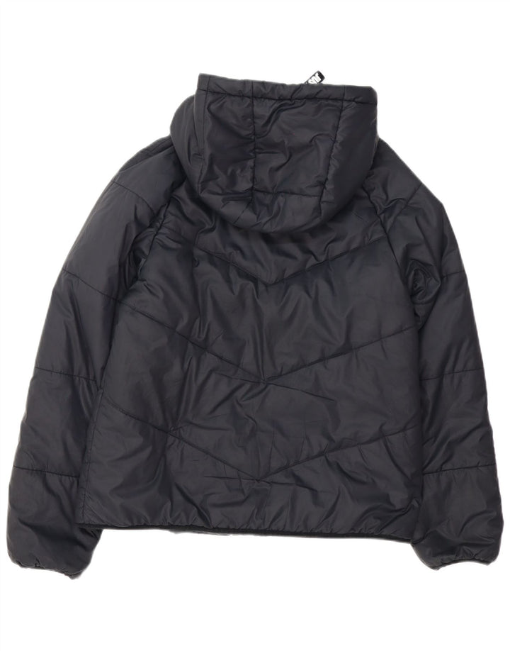 Giacca imbottita oversize con cappuccio Nike da donna UK 10 piccola poliestere nero