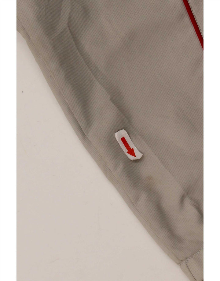 Giacca sportiva da uomo con grafica Asics, giacca in poliestere grigio medio