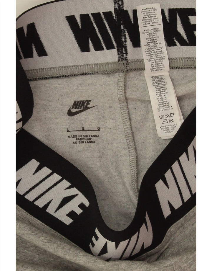 Leggings grafici da donna Nike UK 14 grande cotone grigio