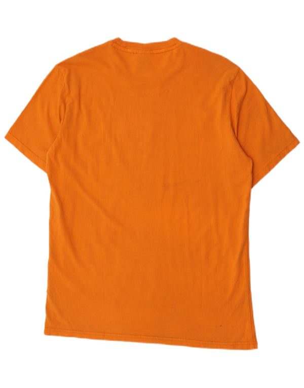T-shirt grafica da uomo Champion Top Large in cotone arancione
