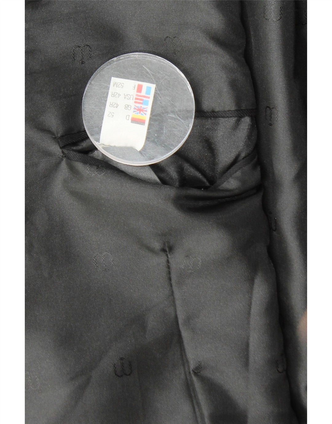 Giacca blazer doppiopetto corta da uomo WILVORST UK 42 XL gessato nero