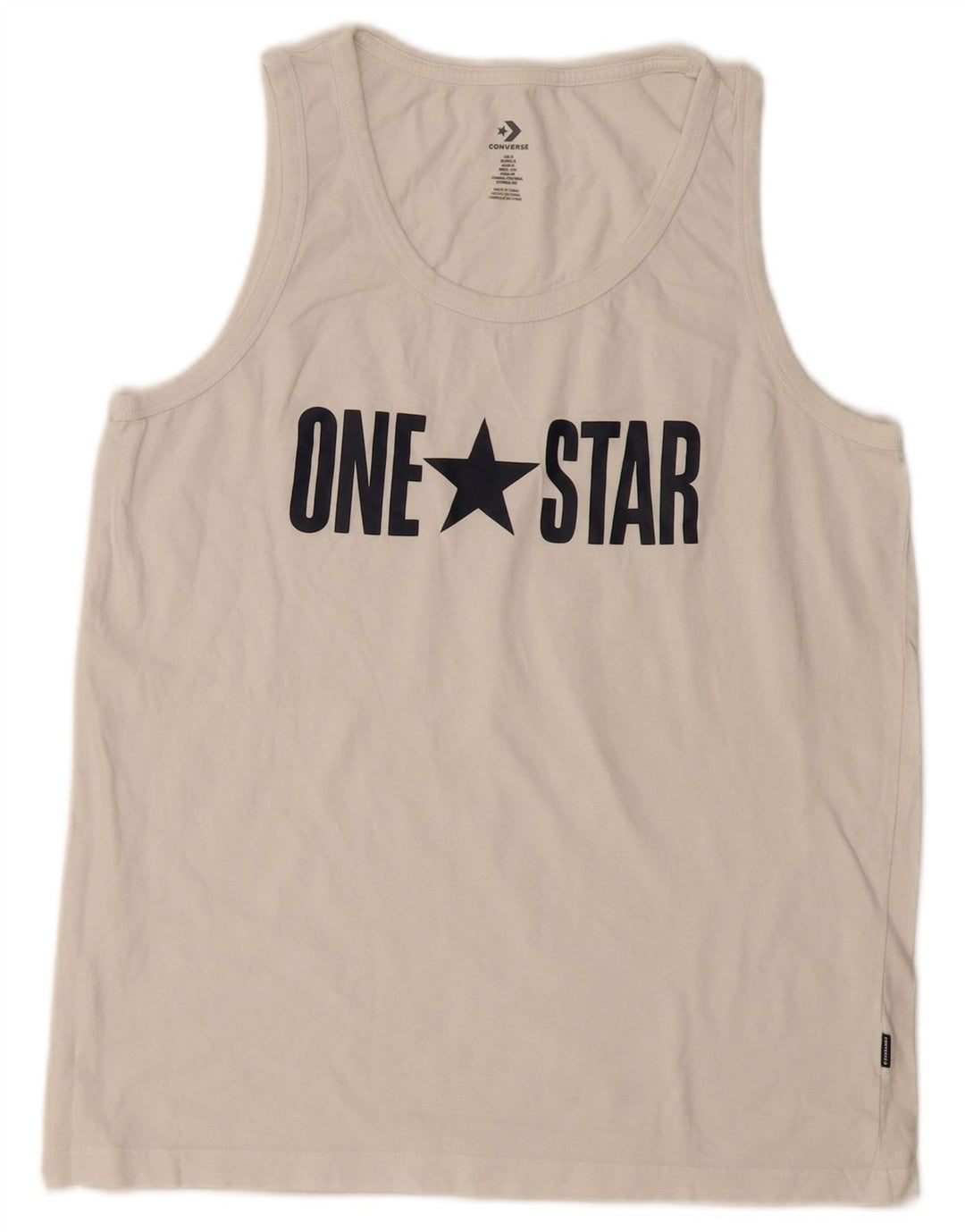 Canotta grafica da donna Converse UK 10 piccola bianca