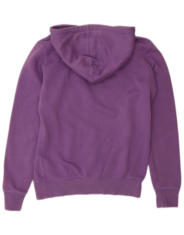 Felpa con cappuccio grafica Nike da donna UK 16 grande cotone viola