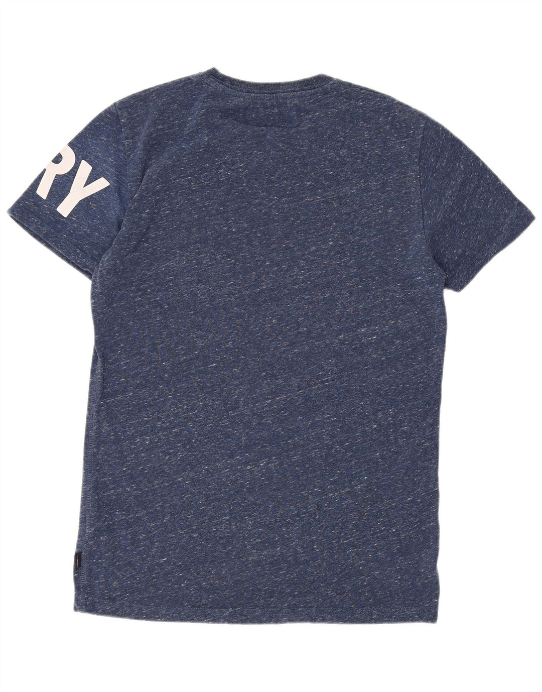 T-shirt grafica da uomo Superdry Top Small in poliestere screziato blu navy