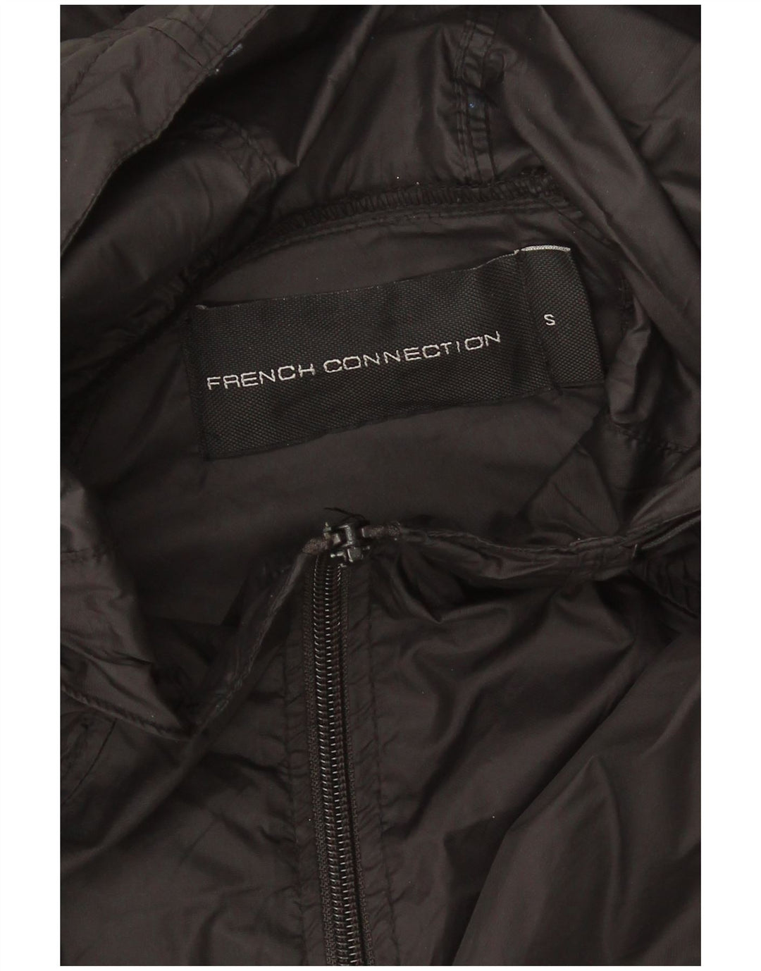 Giacca antipioggia da uomo con cappuccio French Connection UK 36 piccola nera