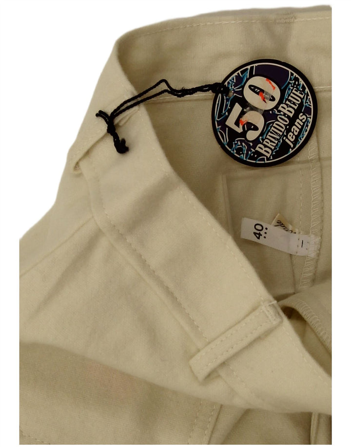 Pantaloni casual bootcut da donna vintage IT 40 piccoli W26 L32 Beige