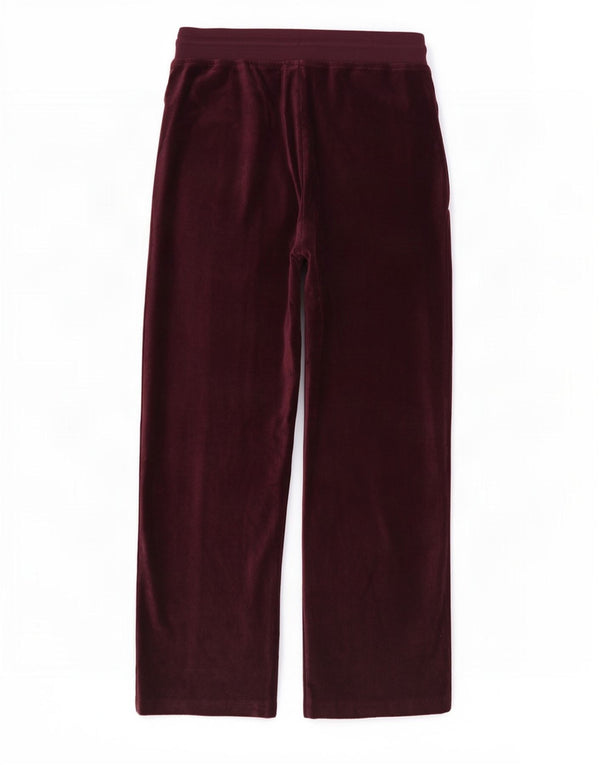 Pantaloni da tuta in velluto da donna Marks & Spencer UK 14 Large Borgogna