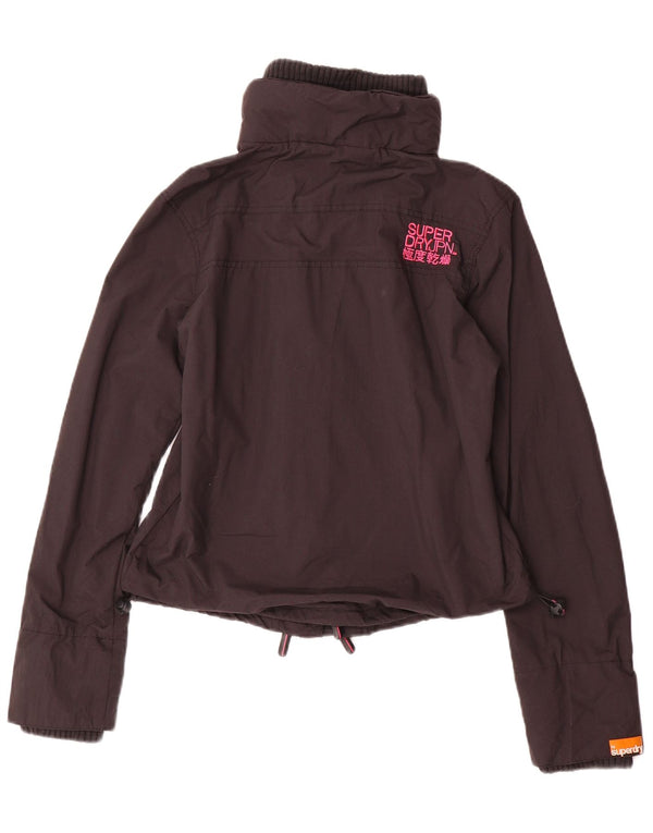 Giacca a vento grafica da donna Superdry Windcheater UK 12 media nera