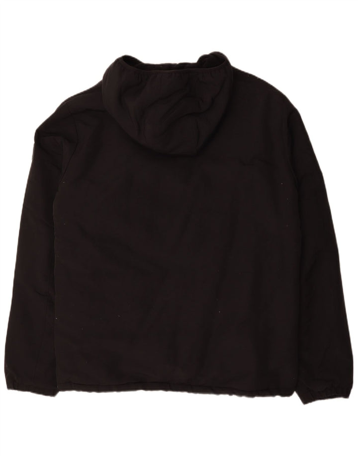 Giacca anorak con cappuccio da uomo Champion UK 42 XL nera in poliammide