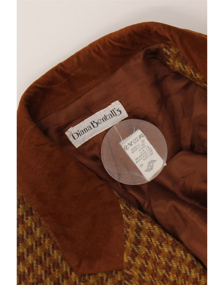 Giacca blazer da donna di Diana Bentall IT 42 pied de poule marrone medio