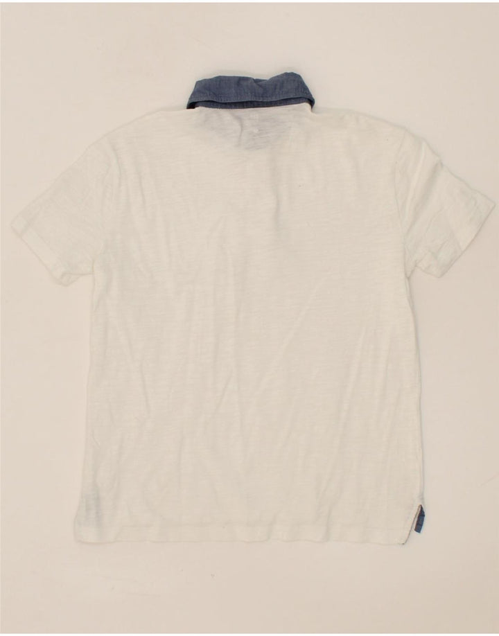 GAP Boys Polo Shirt 8-9 Years Medium White Vintage Gap and Second-Hand Gap from Messina Hembry 