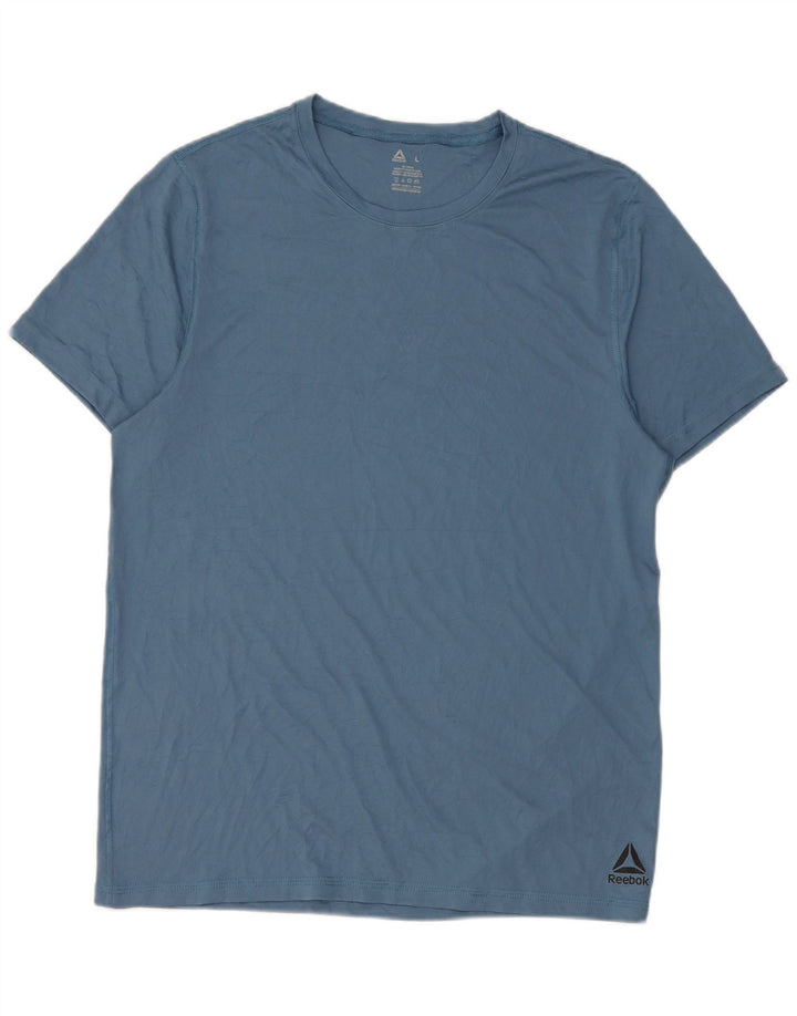 T-shirt da uomo Reebok Top Large blu in poliestere