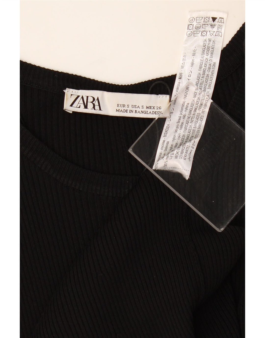 Abito in Maglia ZARA da Donna UK 6 Small Nero in Viscosa