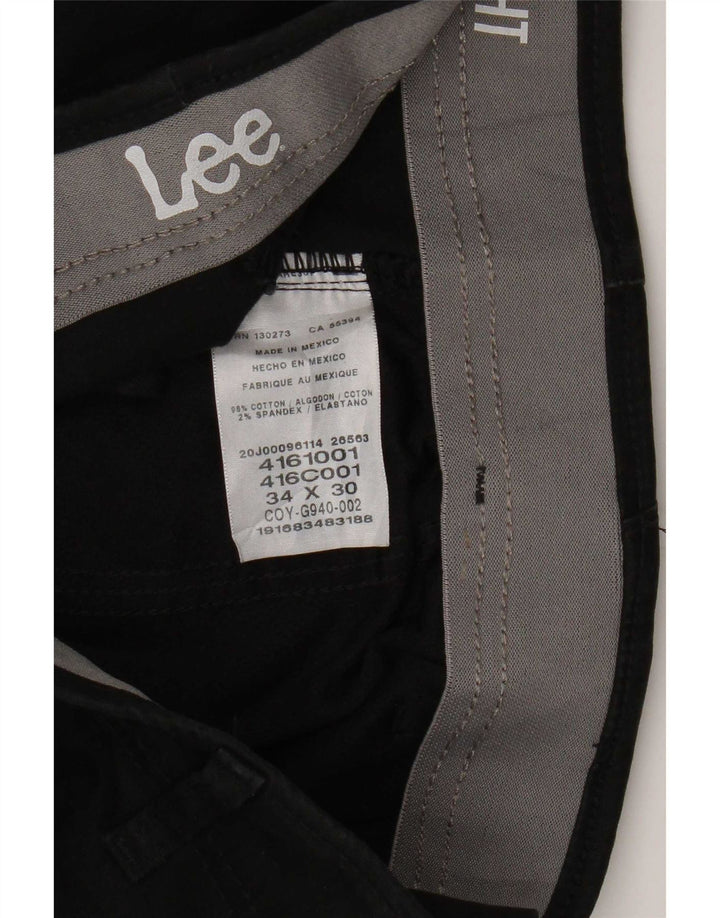 Pantaloni chino dritti da uomo Lee W34 L30 cotone nero