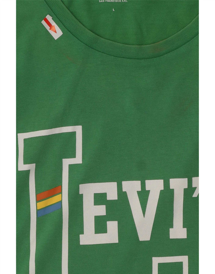 T-shirt grafica da uomo Levi's Top grande in cotone verde