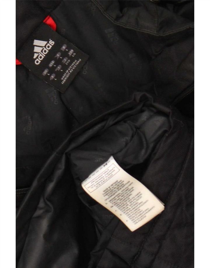 Giacca utility da uomo con cappuccio Adidas UK 40 Large nera in poliammide