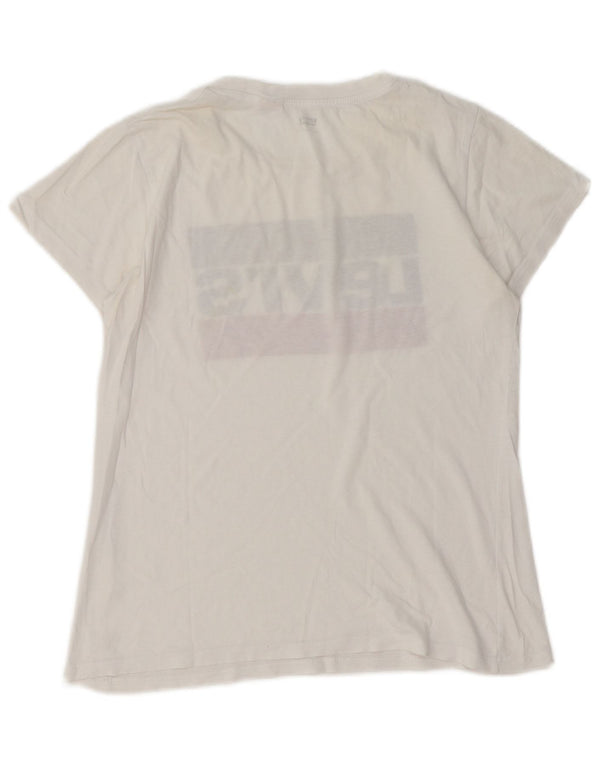 T-shirt grafica da donna LEVI'S Top UK 10 piccola bianca