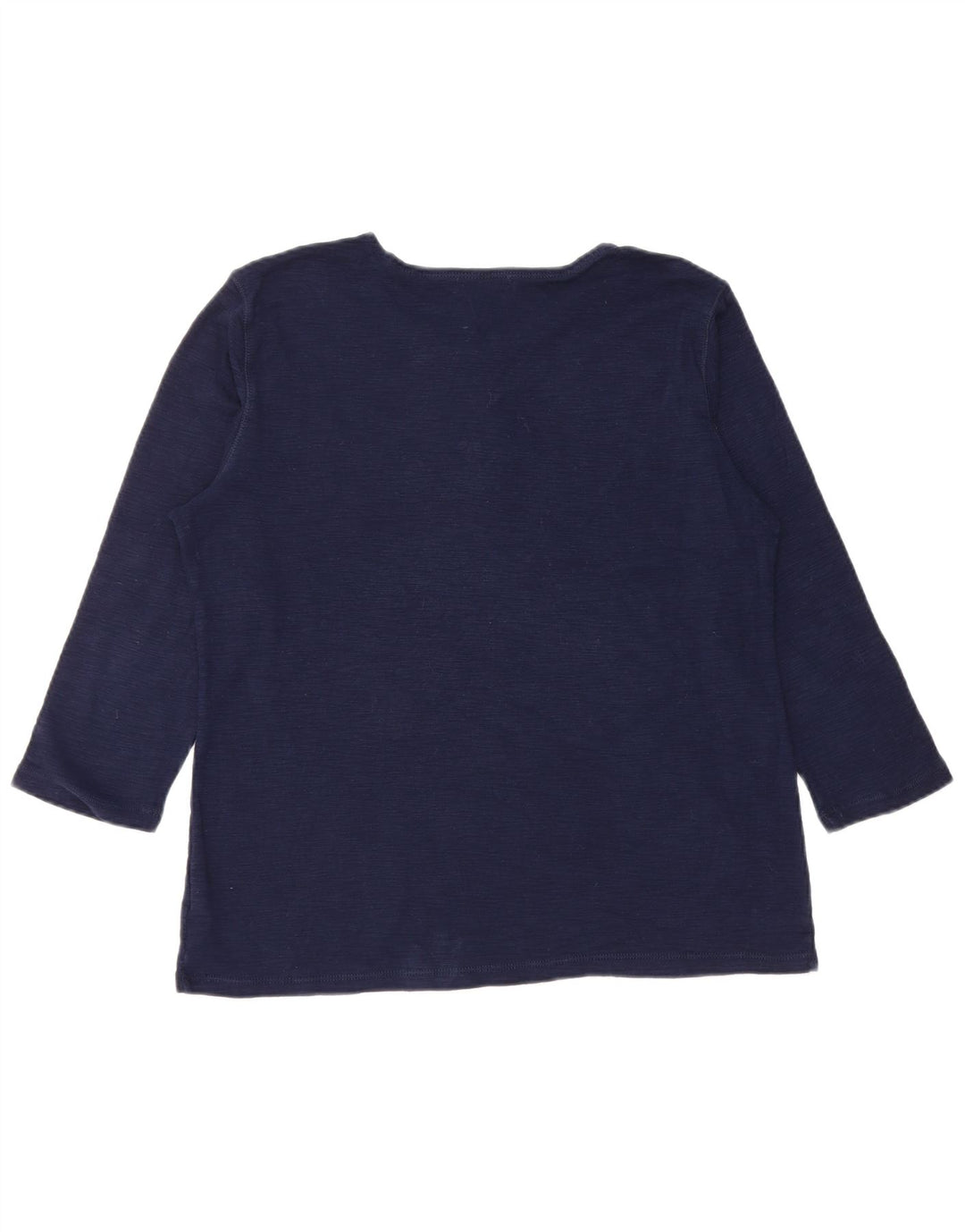 Top da donna CHAPS manica 3/4 UK 18 XL cotone blu navy
