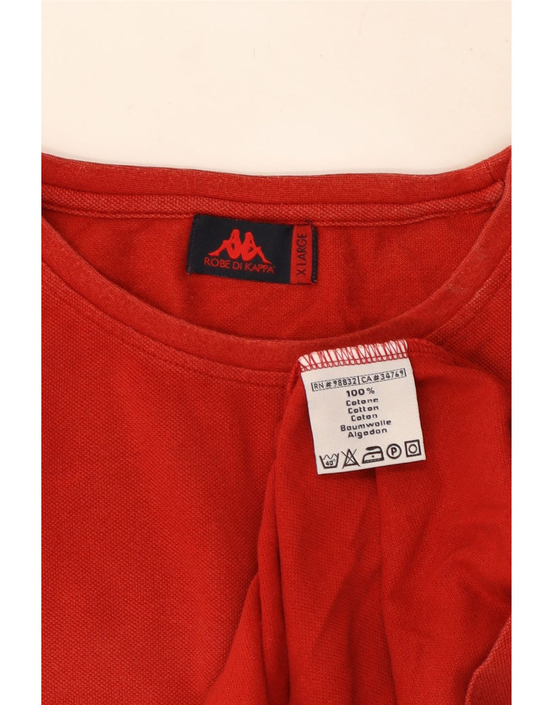 T-shirt uomo Kappa Top XL rossa in cotone