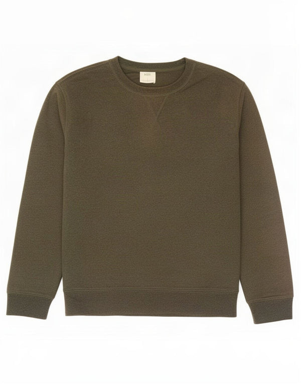 Marks & Spencer Felpa da uomo Maglione grande in cotone kaki