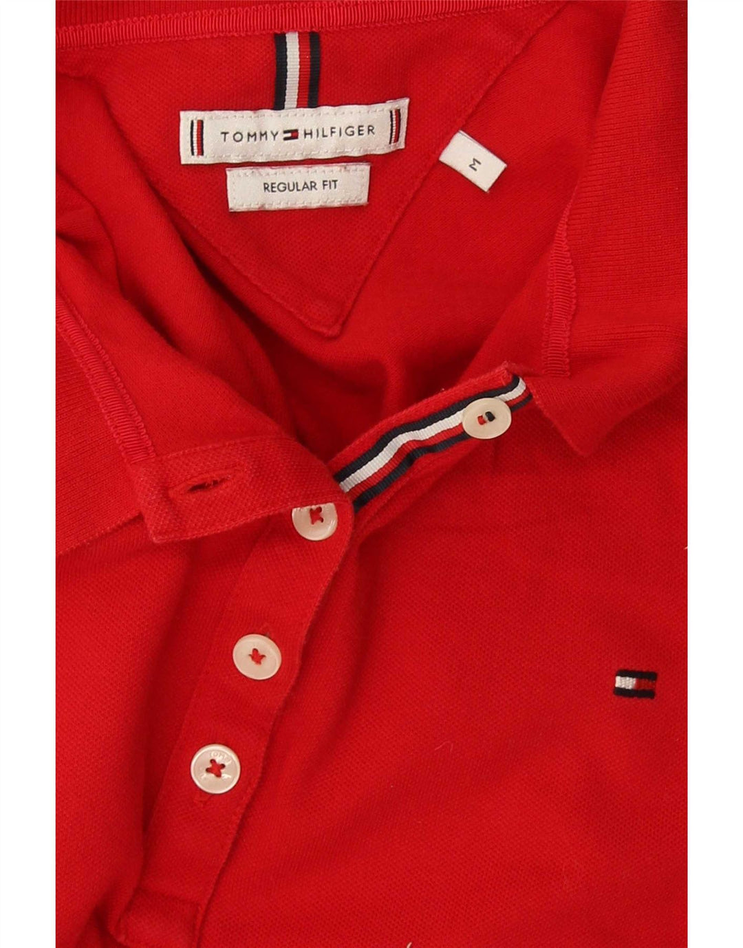 Polo da donna vestibilità regolare Tommy Hilfiger UK 12 media rossa