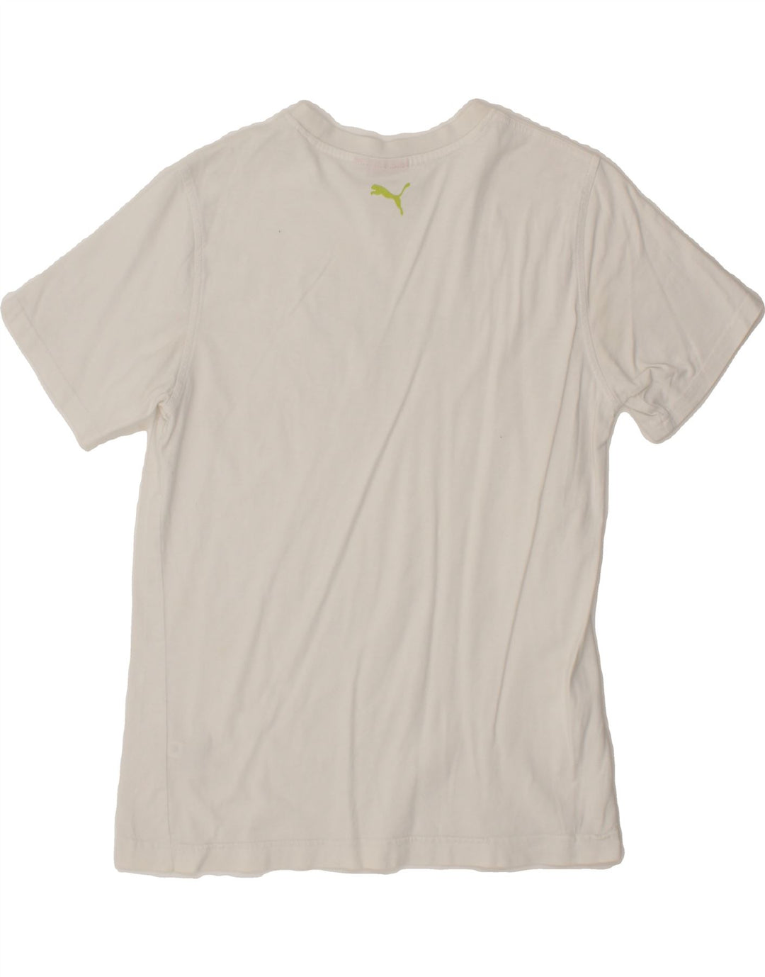 PUMA Mens Graphic T-Shirt Top Medium White Vintage Puma and Second-Hand Puma from Messina Hembry 