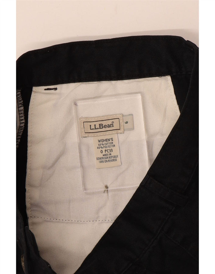 Pantaloncini chino da donna L.L.BEAN US 6 medi W28 cotone nero