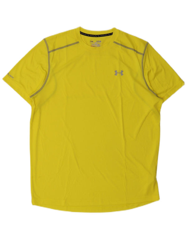 Maglietta Under Armour da uomo Heat Gear Top XL poliestere giallo