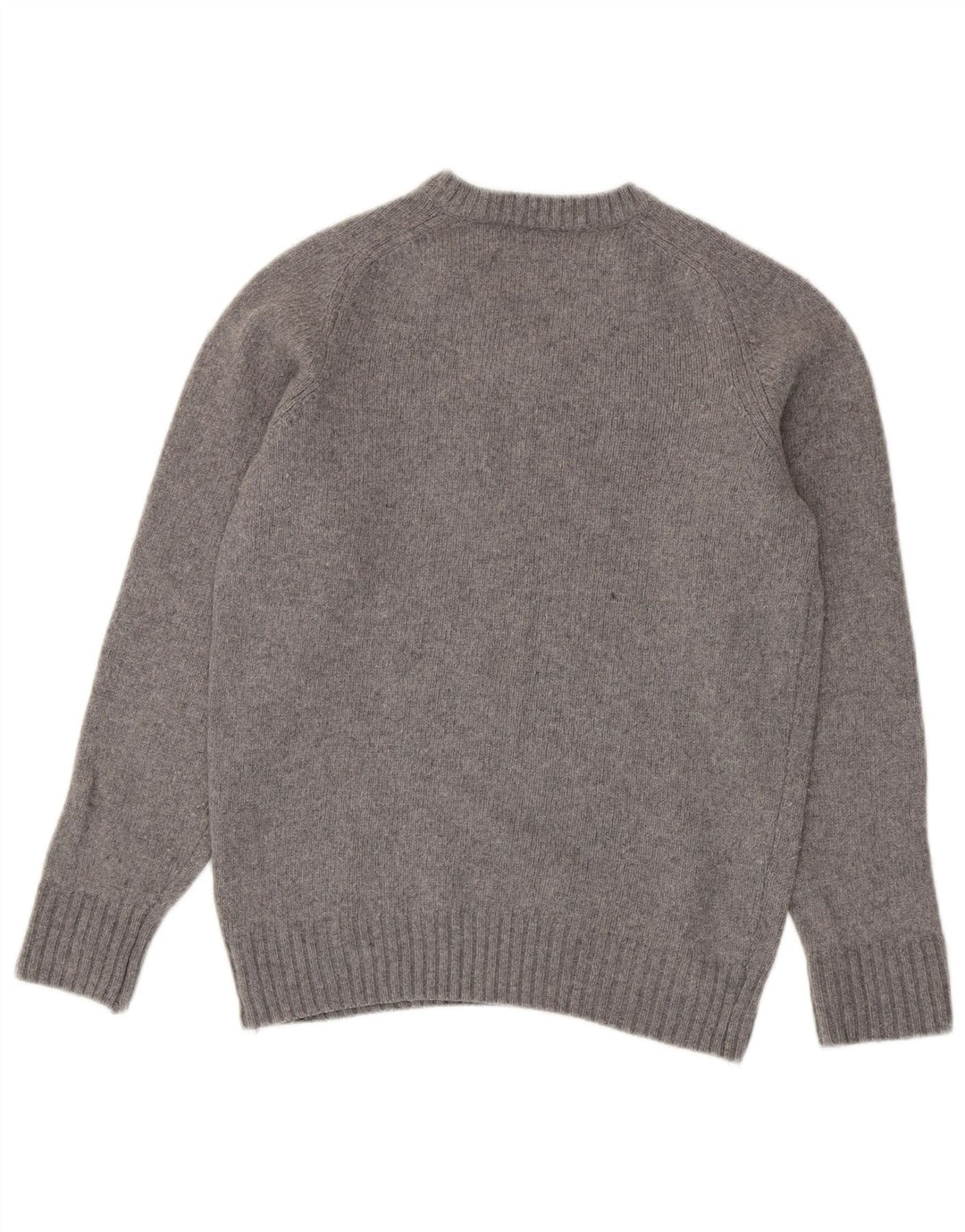 Maglione Zara da uomo con scollo a V in lana grigio medio