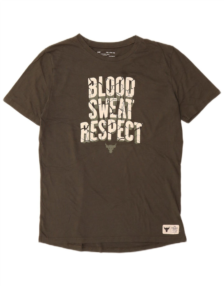 Maglietta grafica per ragazze UNDER ARMOUR Heat Gear 13-14 anni XL Cachi