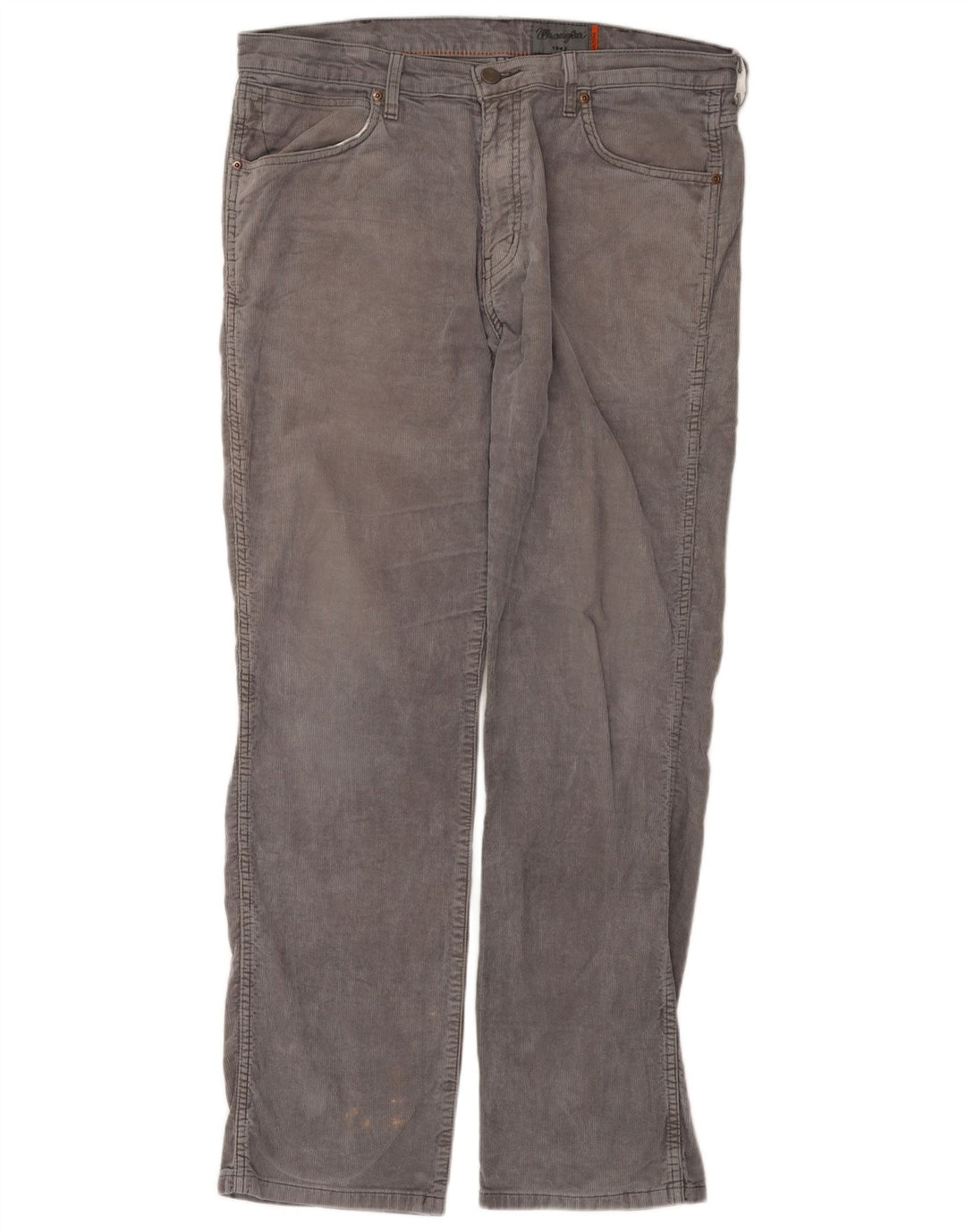WRANGLER Pantaloni da uomo in velluto a coste dritti elasticizzati Arizona W36 L32 Grigi