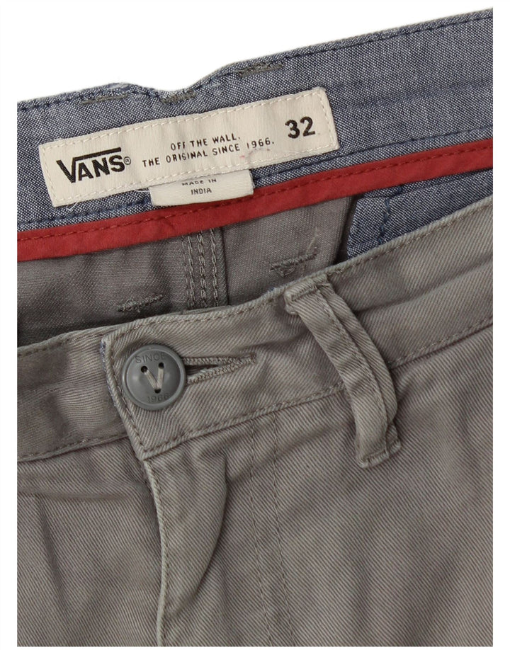 Pantaloncini chino da uomo Vans W32 in cotone grigio medio