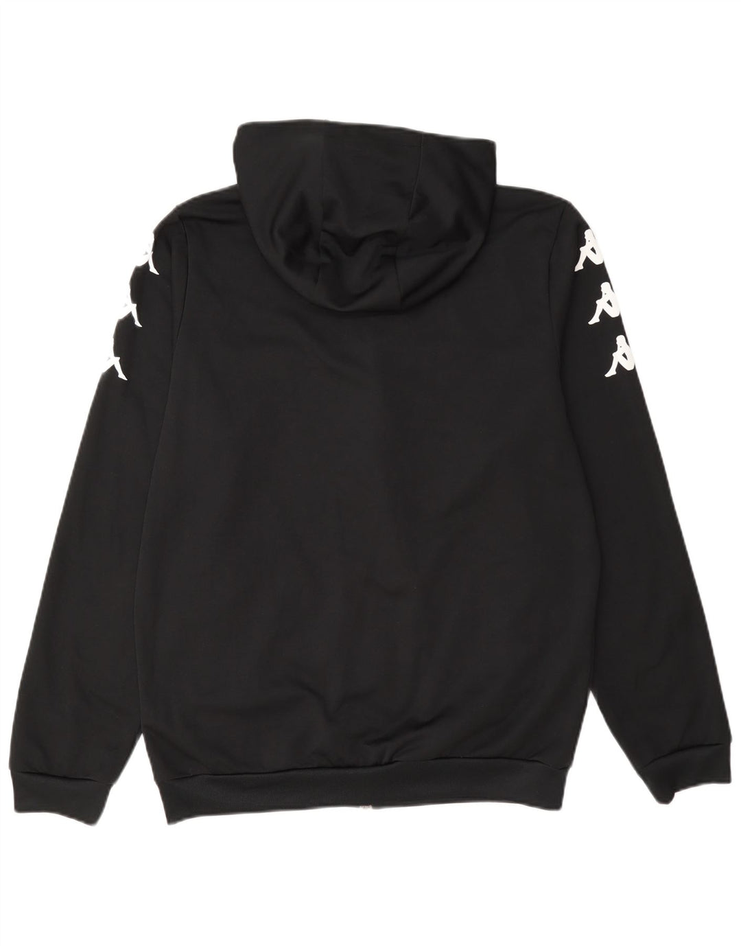 Maglione Kappa con cappuccio e zip grafica da uomo medio nero Poliestere