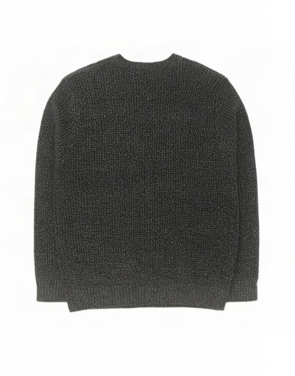 Maglione maglione girocollo da uomo Marks & Spencer grande acrilico verde chiazzato