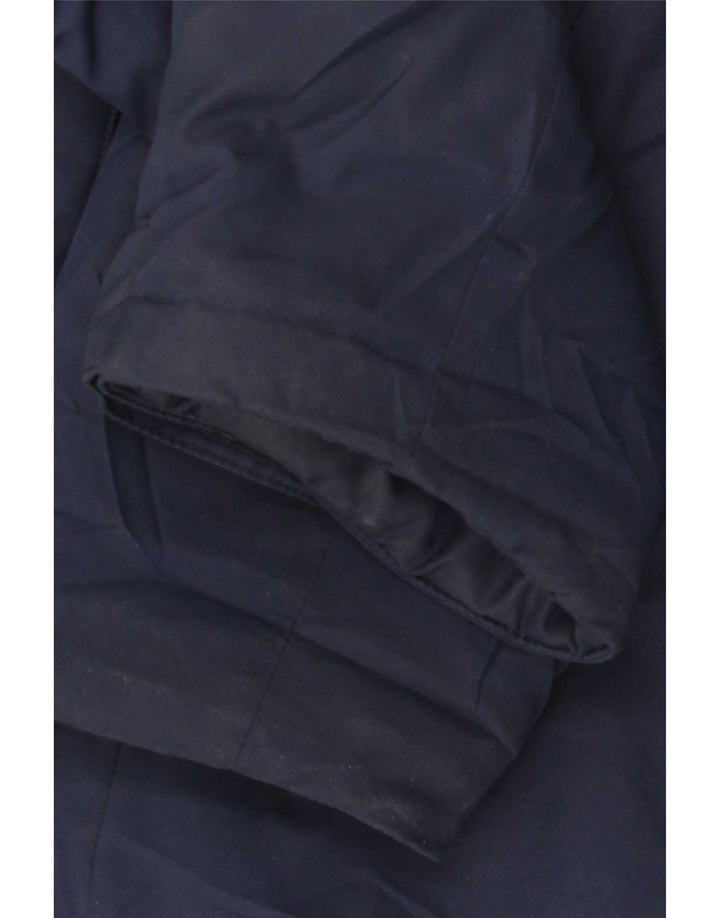 Cappotto imbottito con cappuccio Nike da uomo UK 40 grande poliestere blu navy