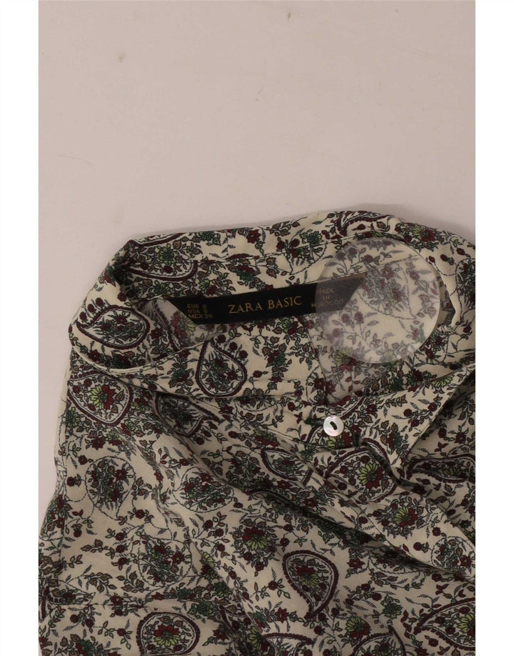 Camicia Zara da donna UK 10 Small Beige Paisley