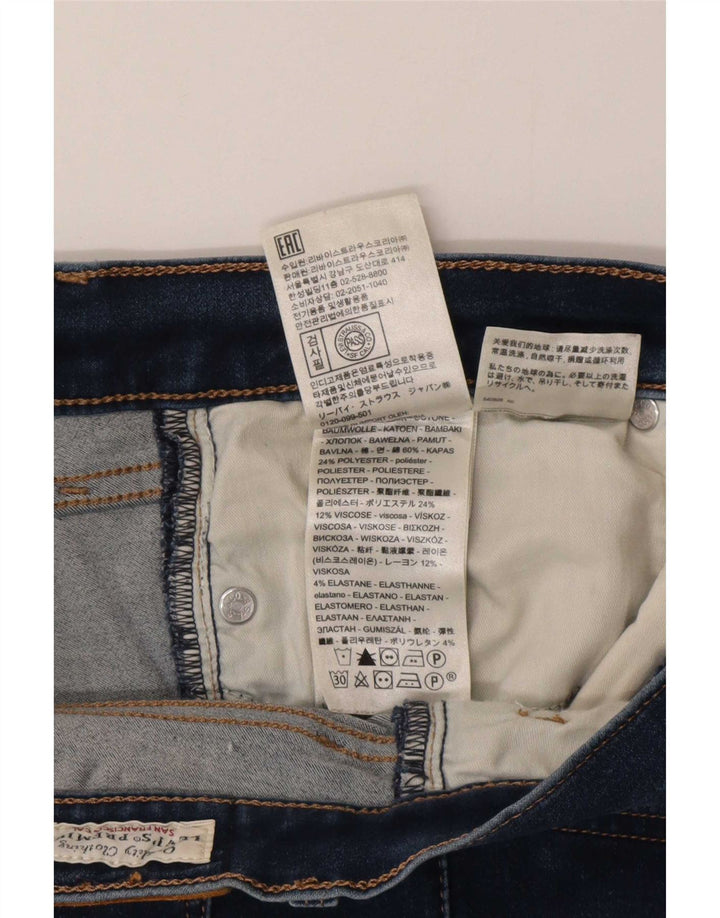 Jeans dritti da donna Levi's W28 L30 cotone blu
