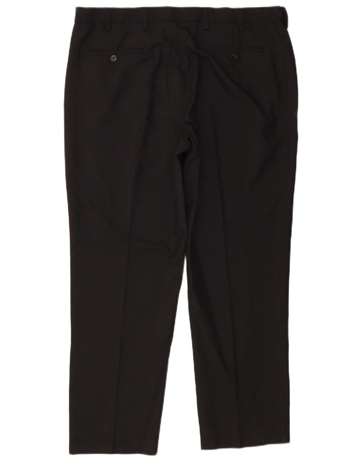 Pantaloni chino vestibilità regolare da uomo Marks & Spencer W38 L29 poliestere nero