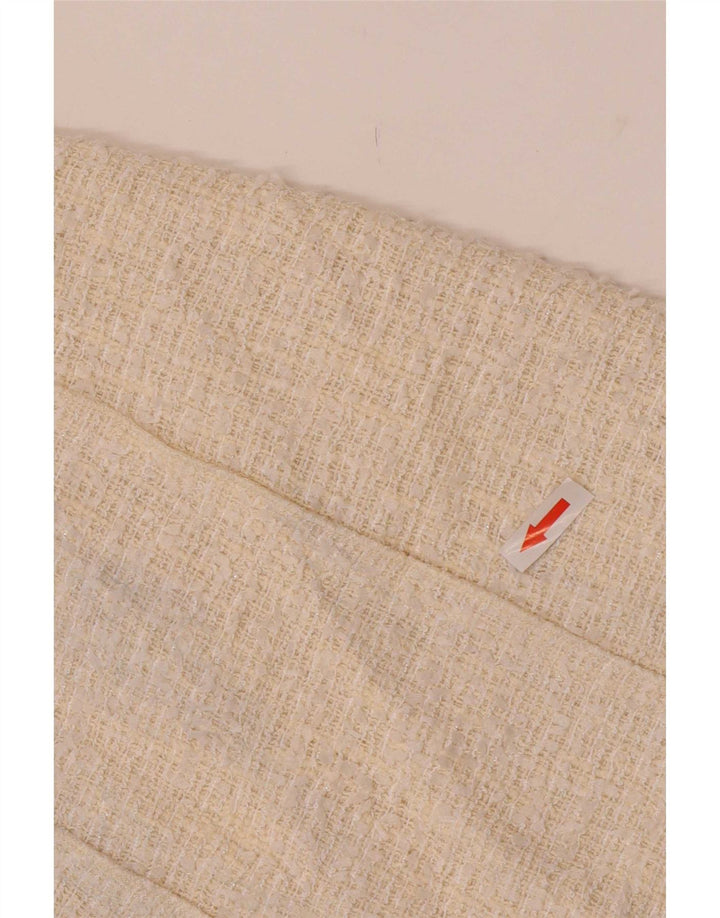 Minigonna da donna Zara XS W24 poliestere bianco sporco