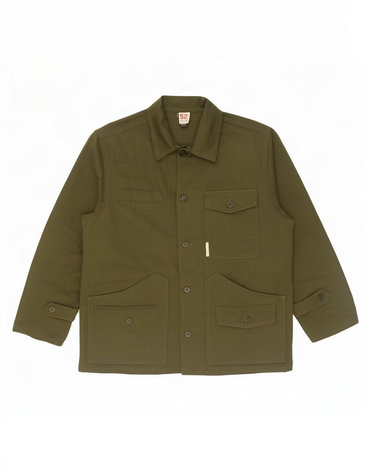 Giacca utilitaria vintage da uomo IT 52 XL Poliestere kaki