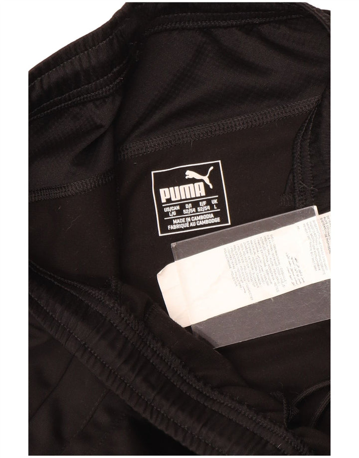 Pantaloni da tuta grafica da uomo Puma Large neri in poliestere