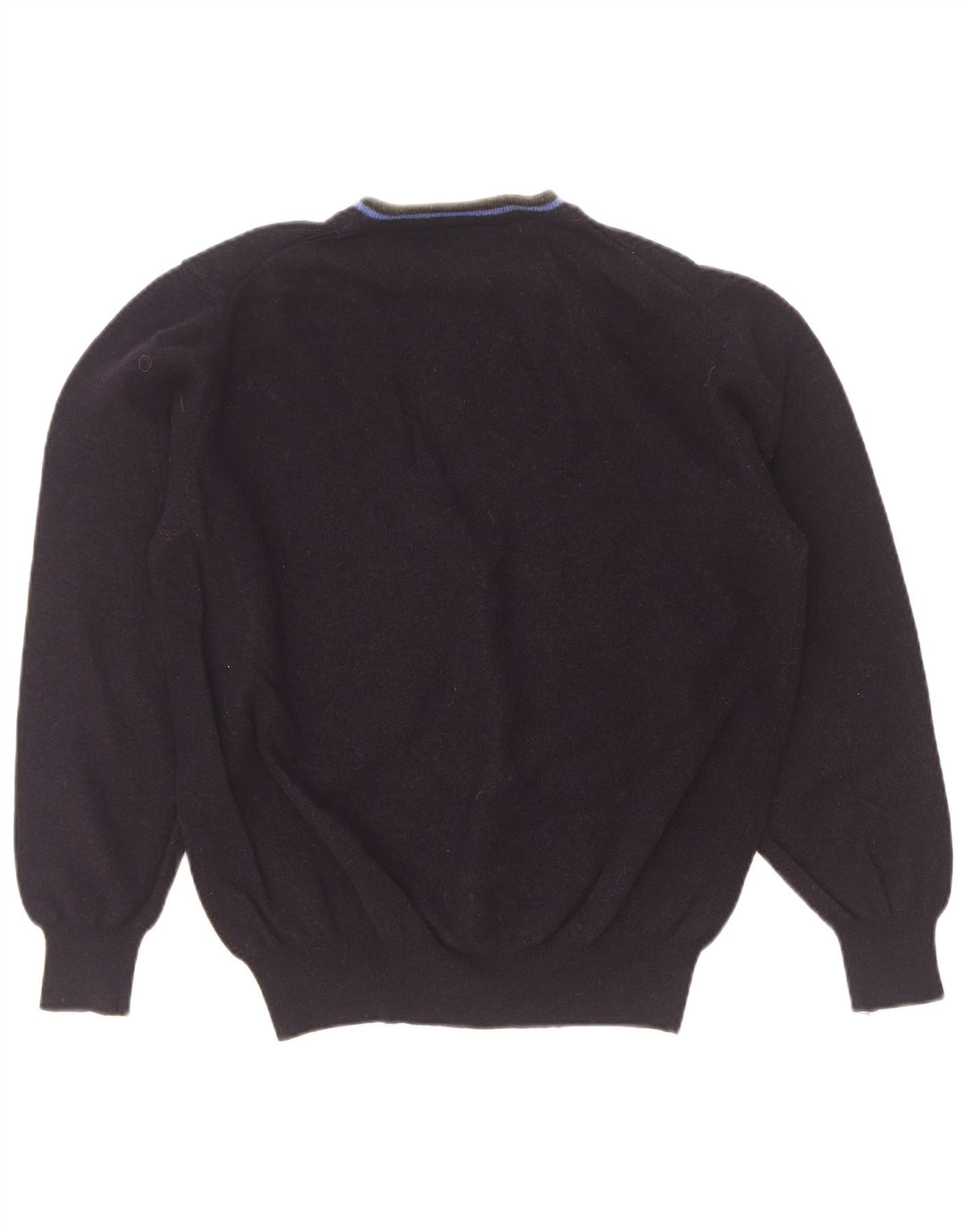 Maglione maglione a collo alto da donna Fred Perry UK 16 grande lana blu navy