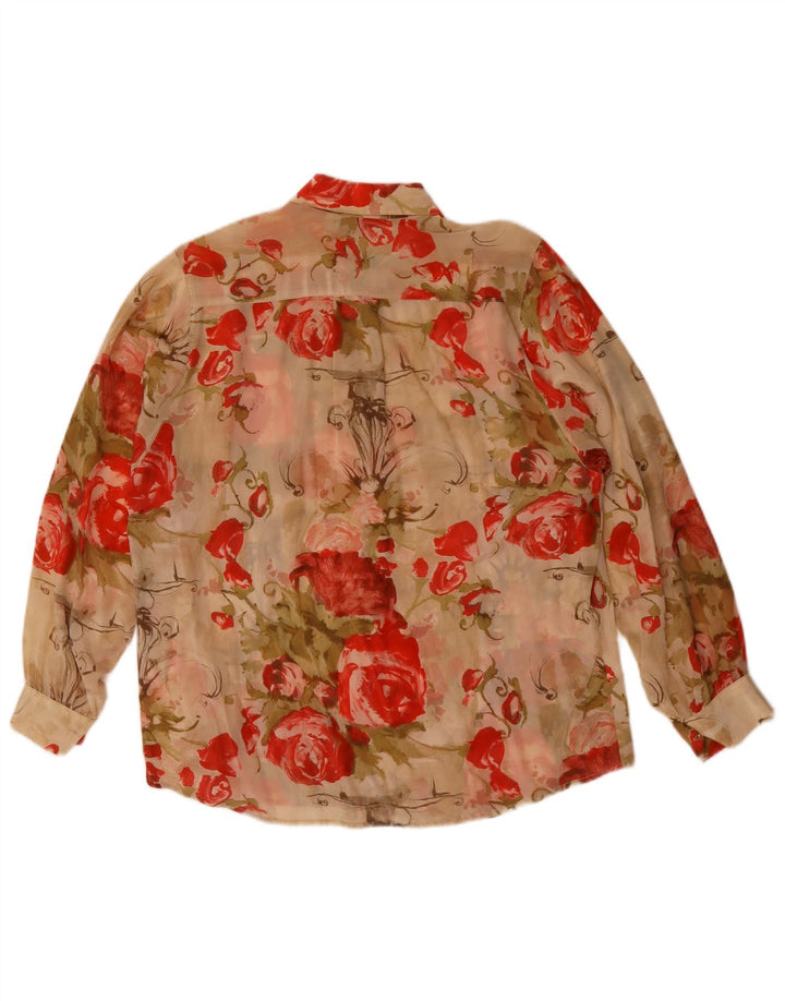 GIULIA GALANTI Womens See Through Shirt Blouse UK 12 Medium Multicoloured